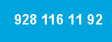 928 116 11 92